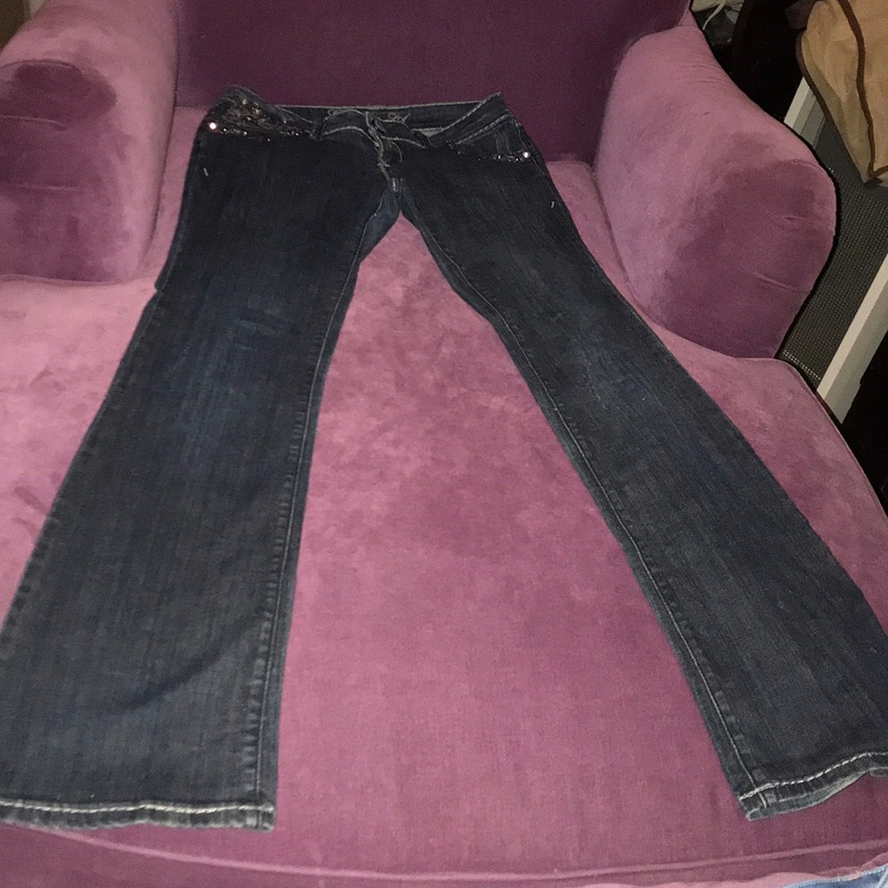 Grace in LA boot cut w/ embellished cross